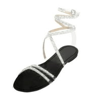 Loyisvidion klirens sandale za žene ljetne Žene dame Moda Casual ravne Retro papuče kristalne cipele sandale