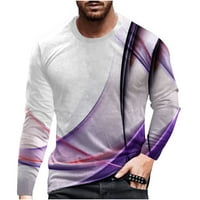 Elainilye Modni Majice Za Muškarce Okrugli Vrat Grafički Casual Top Kratki Rukav Shirt Pulover Top Line