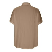 Ženske košulje na kopčanje pamuk kratki rukav V izrez labava bluza Tops ljetne Casual jednobojne košulje
