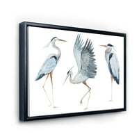 Designart' portret Heron Birds II ' tradicionalni uramljeni platneni zidni otisak