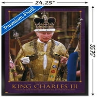 Kralj Charles III - Coronacijsko zidni poster, 22.375 34 uokviren