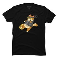 Ninja cat muške Crne grafičke majice - dizajn ljudi 5XL
