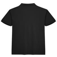 Niuer Muška košulja Solidna boja Ljetni vrhovi kratkih rukava T majica Atletska bluza V izrez Tee Black