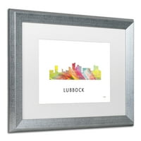 Zaštitni znak likovne umjetnosti 'Lubbock Texas Skyline WB-1' platno umjetnost Marlene Watson, bijeli