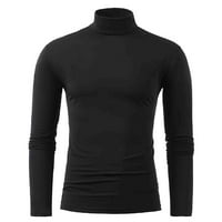 Muške majice zimski topli visoki ovratnik modni termo donji veš osnovna obična bluza pulover Dugi rukav
