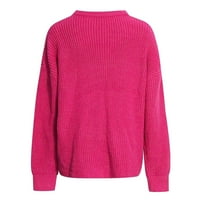 Ženski pulover Sweaters kukičanje pulover džemperi Dressy zima obući vruće Pink S