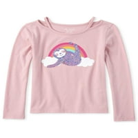Dječija Place djevojke 4-Rainbow lijenost grafički izrez Dug rukav T-Shirt