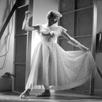 Gloria Grahame pozirala u bijeloj haljini portret Photo Print