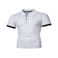 Bomotoo muške majice dugme ljetni vrhovi kratki rukavi Casual majica tenisica Bijela 2XL
