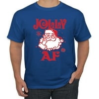 Santa Jolly Af Božić muške grafički T-Shirt, kraljevski, srednji