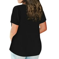 Hanas ženska vrhunska moda ljetna ženska kratka rukava okruglog vrata Plus Veličina T-Shirt jednobojni