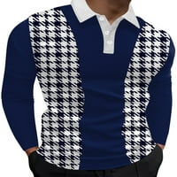 NOLLA muškarci vrhovi gumb dole polo majica lapel bluza za vrat muški atletski pulover dugih rukava stil-v xl