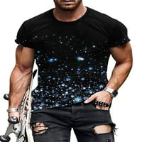 Glonme Men T majice 3D digitalni tisak ljetni vrhovi Crew Crt Majica Mens Regular Tee Modni bluza s kratkim rukavima 3xl