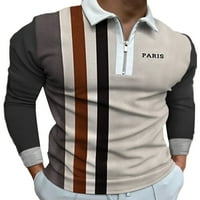 Paille muške majice s reverom za vrat Polo majica geometrijski Tee Casual teniski pulover 16-LLCXPOL-4XL