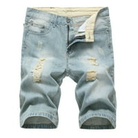 Ketyyh-Chn Jean Hratke Casual Hotsas Summer Pocket Sportske traper kratke hlače Jeans Blue, 34