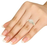 1 6Ct TDW dijamantski 10k prsten od žutog zlata u klasteru Halo