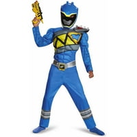 Prerušavanje mališane dječačke deluxe Power Rangers Dino punjenje plavi kostim mišića u plavoj Rangeru - 4-6