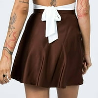 ShomPort Mini suknje za žene ljetne visoke struka s volanima kratke suknje leptir leptir labave udobne