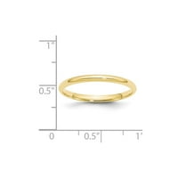 10k žuto zlato prsten za vjenčanje comfort LTW Fit Veličina 10.5