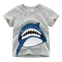 adviicd majice za dječake majice za male mišiće za 1-Crewneck Sharks Baby Dječija Odjeća kratki rukav