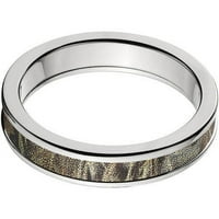 Poluokrugli titanijski prsten sa Realtree MA Camo Inlay