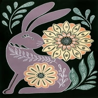 Nordic Folk Bunny Poster Print - Yvette St. Amant
