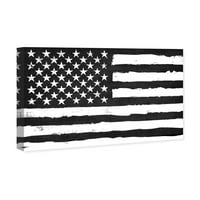 Wynwood Studio Americana i patriotski zidni umjetnički platneni Print 'Rocky Freedom Minimalist' američke