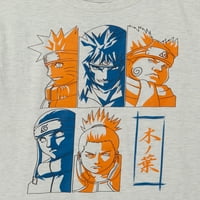 Naruto Shippuden Boys Grupni Snimci Grafičkih Majica, 2 Pakovanja, Veličine 4-18