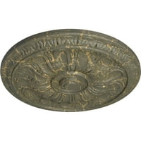 Ekena Millwork 3 4 od 5 8 P Kirke plafon medaljon, ručno oslikana Hamamelis pucketanje