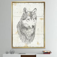 Dizajnerska 'Wolf Wild i Lijepa III' divljim životinjama uokvirena platna