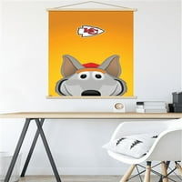 Kansas City Chiefs - Mascot K. C. Wolf zidni poster sa magnetnim okvirom, 22.375 34