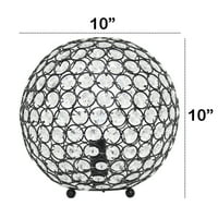 LALIA Početna Elipse Srednja 10 Savremena metalna kristalna okrugla sfera glamurozna orlovska stolna lampa,