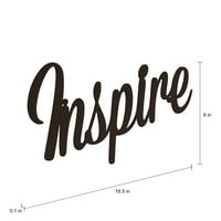 Raskošan Kućni metalni izrez-Inspire dekorativni zidni znak-3d Word Art dekor za Moderan rustikalni stil