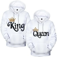& Queen parovi s kapuljače sa kapuljačom, mješavina Fleece Heavyweight-malog dukserica za porodicu - King & Queen