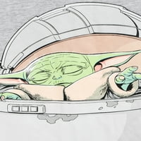 Disney Star Wars Mandalorijanska Muška Baby Yoda odloži majicu i kratke hlače, 2-dijelni Lounge Set