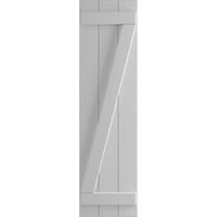 Ekena Millwork 1 8 W 36 H True Fit PVC ploča spojena ploča-N-letve roletne w Z-Bar, premazane