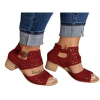 Colisha Dame Ležerne cipele Peep Toe Haljina Sandal Ljetni sandali za vjenčanje Lagane pumpe Chunky cipele