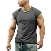 Lilgiuy Muške Oversized T Shirt Ljetne Kratke Rukave Tee Tops Čvrste Casual Bluze Sa Aktivnom Odjećom