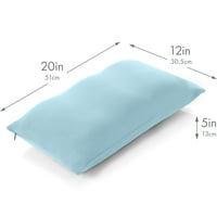 Poklopac samo za premium jastuk za mikrobead, X-Veliki Extra Glatka - ultra udoban san sa svilom poput poklopca protiv starenja 85% Spande 15% najlona prozračna, hlađenje slatko plavo plave boje