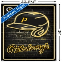 Pittsburgh Pirates - Neonska kaciga zidni poster, 22.375 34