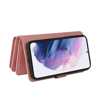 Futrola za telefon za Samsung Galaxy S Plus, Galaxy S Plus novčanik, luksuzni folio flip kožni poklopac [džep sa zatvaračem] [ručni remen] [Kickstand] za Samsung Galaxy S Plus, Pink
