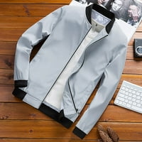 muška jesenska zimska casual Moda čista boja jakne sa patentnim zatvaračem outwear coat tops
