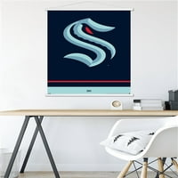 Seattle Kraken-Logo zidni Poster sa magnetnim okvirom, 22.375 34