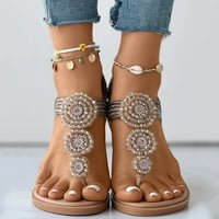 Ženske sandale sa štiklama devet sandala za žene veličine ženske klinove sandale elastični remen za gležanj