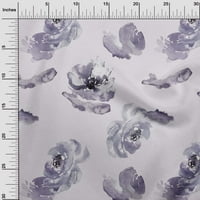 oneOone Cotton Cambric prašnjava ljubičasta tkanina cvijet akvarel Craft projekti Decor Fabric Print by