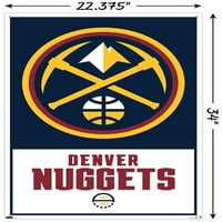 Denver Nuggets-Logo zidni Poster sa potisnim iglama, 22.375 34