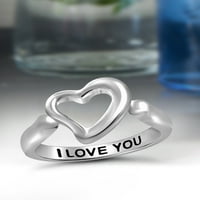 JewelersClub 0. Prsten prijateljstva srca od srebra za žene