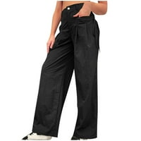 Ženske pantalone sa širokim nogavicama za teretne pantalone sa niskim rastom padobran trendi Y2K pantalone sa Streetwear resicama pantalone sa džepovima