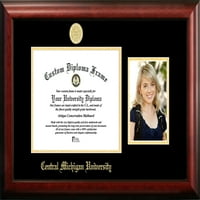Centralni univerzitet Michigan 11W 8.5h zlatni reljefni okvir za diplomu sa portretom