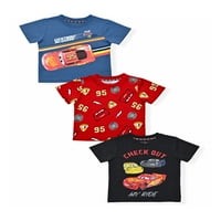 Disney Pixar Automobili grafičke majice za bebe i dječake, 3 pakovanja, veličine 12m-5T